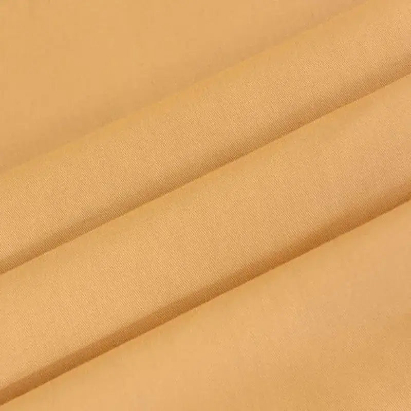 Soft yellow & beige cotton fitted sheet bedroom bedding