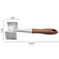 Stainless steel and wood double faced meat tenderizer kitchen hammer