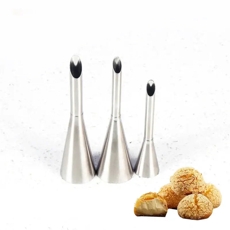 Stainless steel dessert puff cream nozzle set for kitchen baking