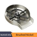 Stainless steel glass rinser with black spiderweb drain for kitchen