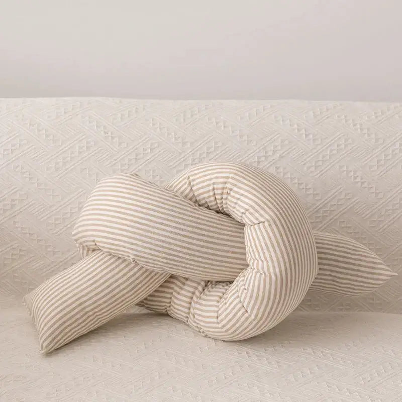 Striped beige & cream corduroy decorbites cloud star kids bedroom pillow