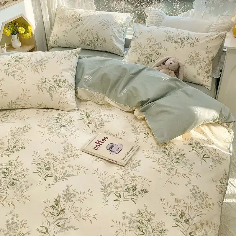 Celestial abstract cream quilted summer bedding set bedroom decor