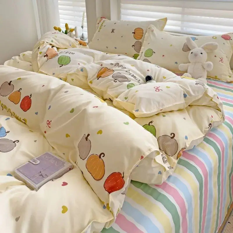 Celestial abstract cream quilted summer bedding set bedroom decor