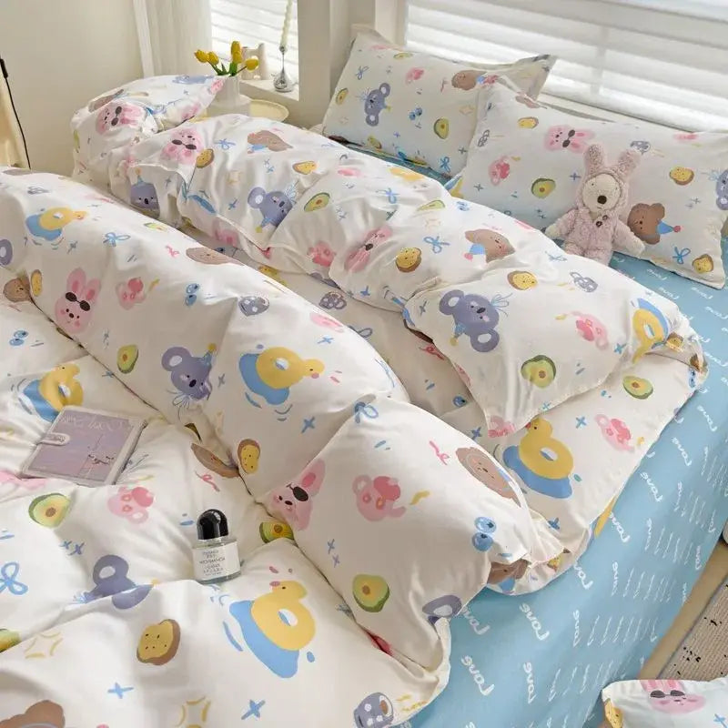 Celestial abstract cream quilted summer bedding set bedroom decor