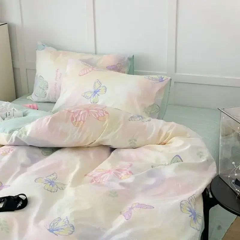 Celestial abstract cream quilted summer bedding set bedroom decor