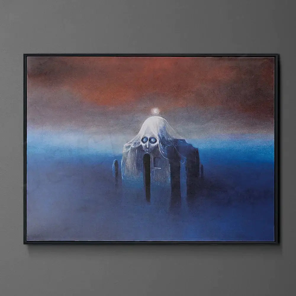 Surreal gothic decorbites beksinski prints living room framed wall art