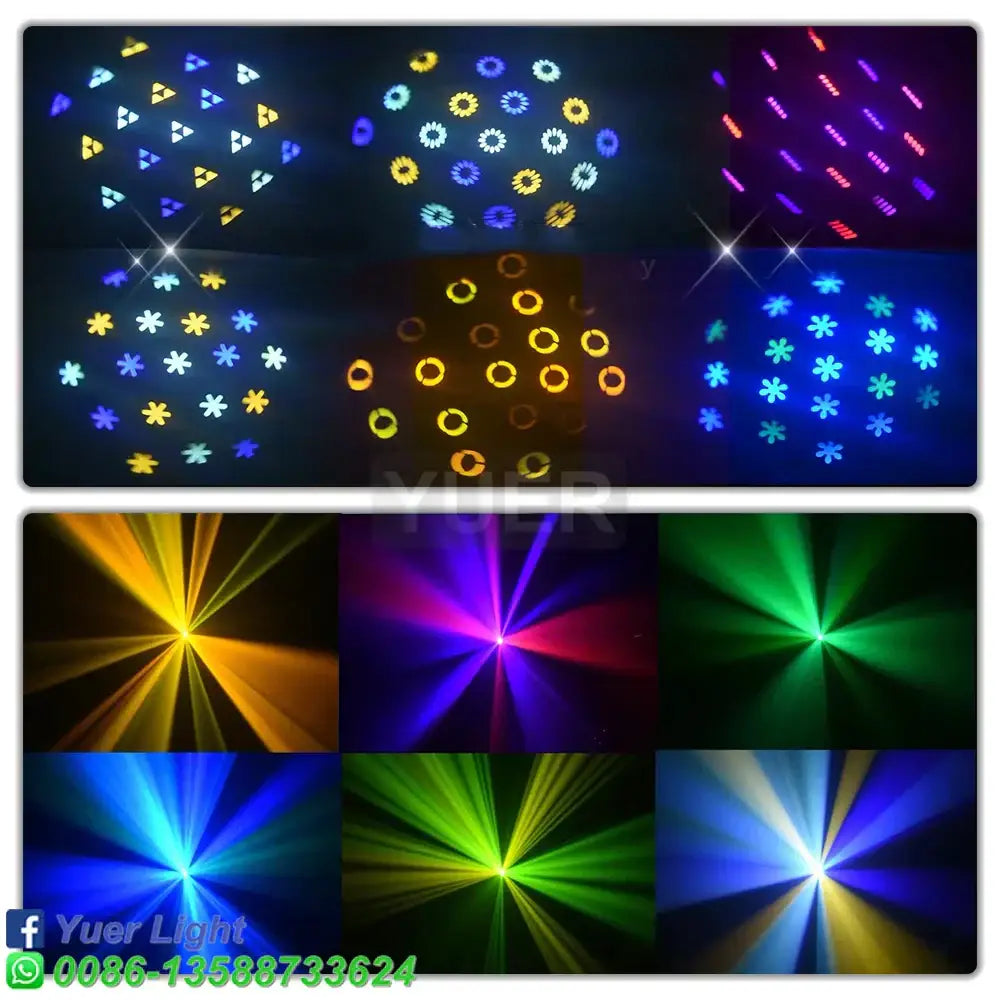 Tactical black and yellow disco gobo wizard beam living room light