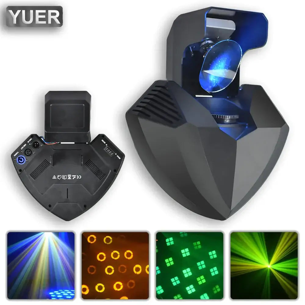 Tactical black and yellow disco gobo wizard beam living room light