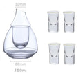 Teardrop glass wine pot for dining room and bar