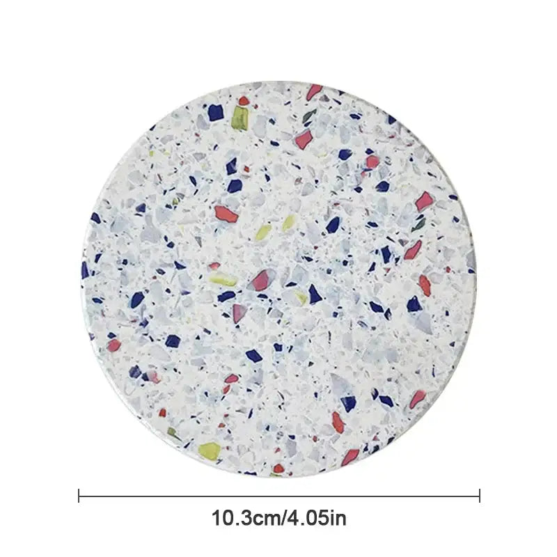 Terrazzo decorbites diatomite coasters set of 4 dining room mug mats