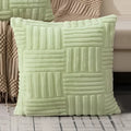 Textured cream woven geometric design cushion covers living room