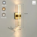 Textured glass gold wall sconce bedroom warm diffusing light