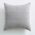 Textured light gray knit cushion cover living room pillow