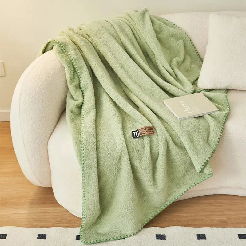 Textured mint green decorbites cloud comforter bedroom nap blanket