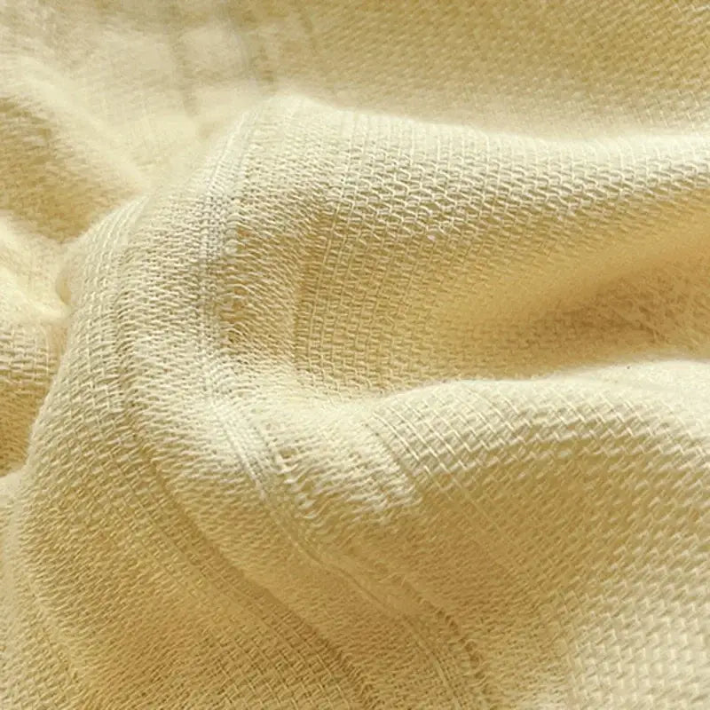 Textured soft yellow cotton bedding set bedroom duvet and pillows
