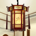 Traditional chinese bamboo lantern pendant light for dining room