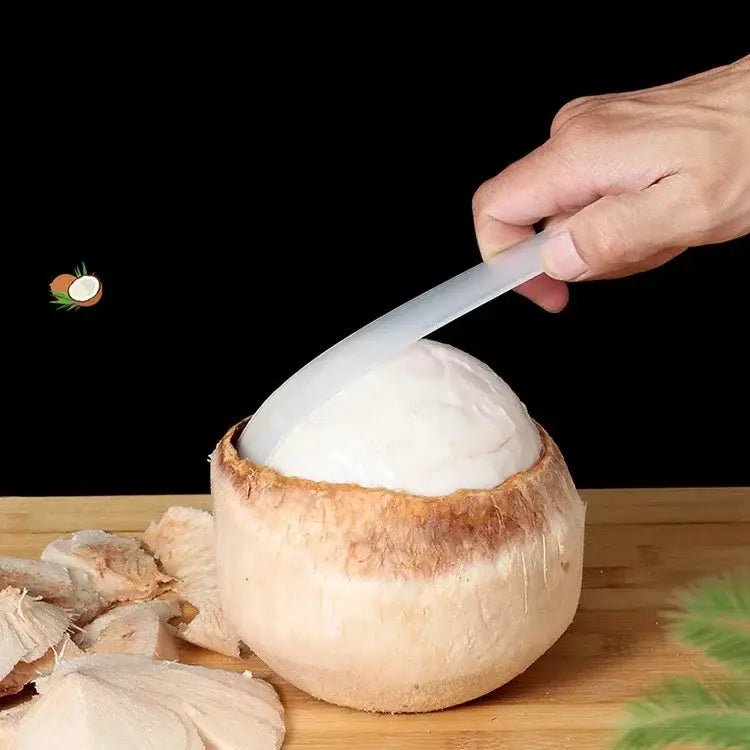 Translucent professional coconut opener tool for kitchen flesh extraction