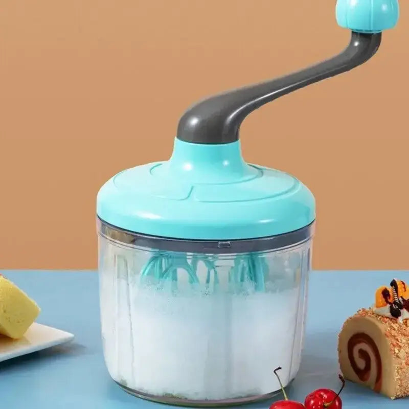 Turquoise & clear hand mixer whisk beater kitchen food processor