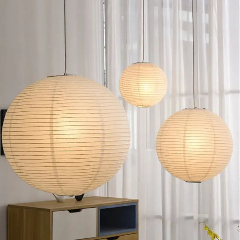 Vintage akari rice paper pendant light for bedroom or living room