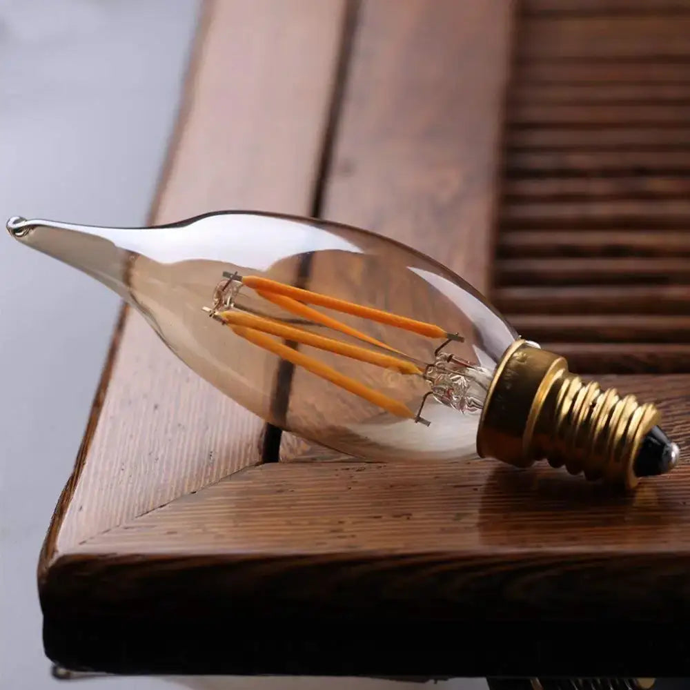 Vintage amber dimmable led filament bulb dining room pendant light