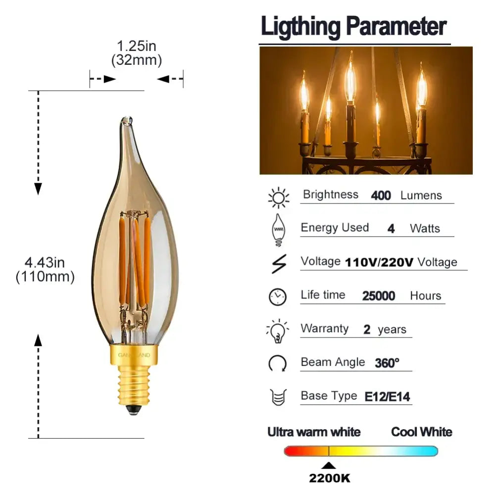 Vintage amber dimmable led filament bulb dining room pendant light