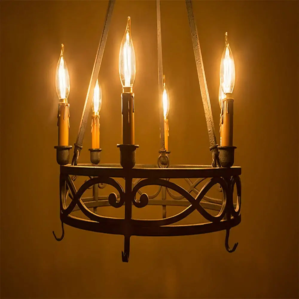 Vintage amber dimmable led filament bulb dining room pendant light