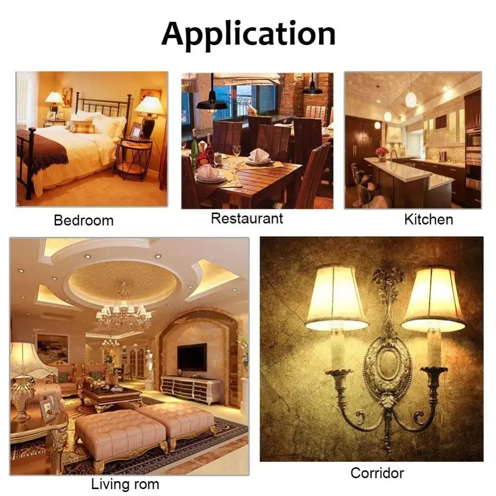 Vintage amber g125 led filament bulb living room globe light