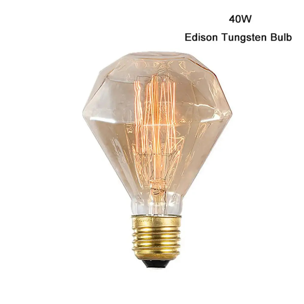 Vintage amber g95 diamond led spiral filament bulb living room light