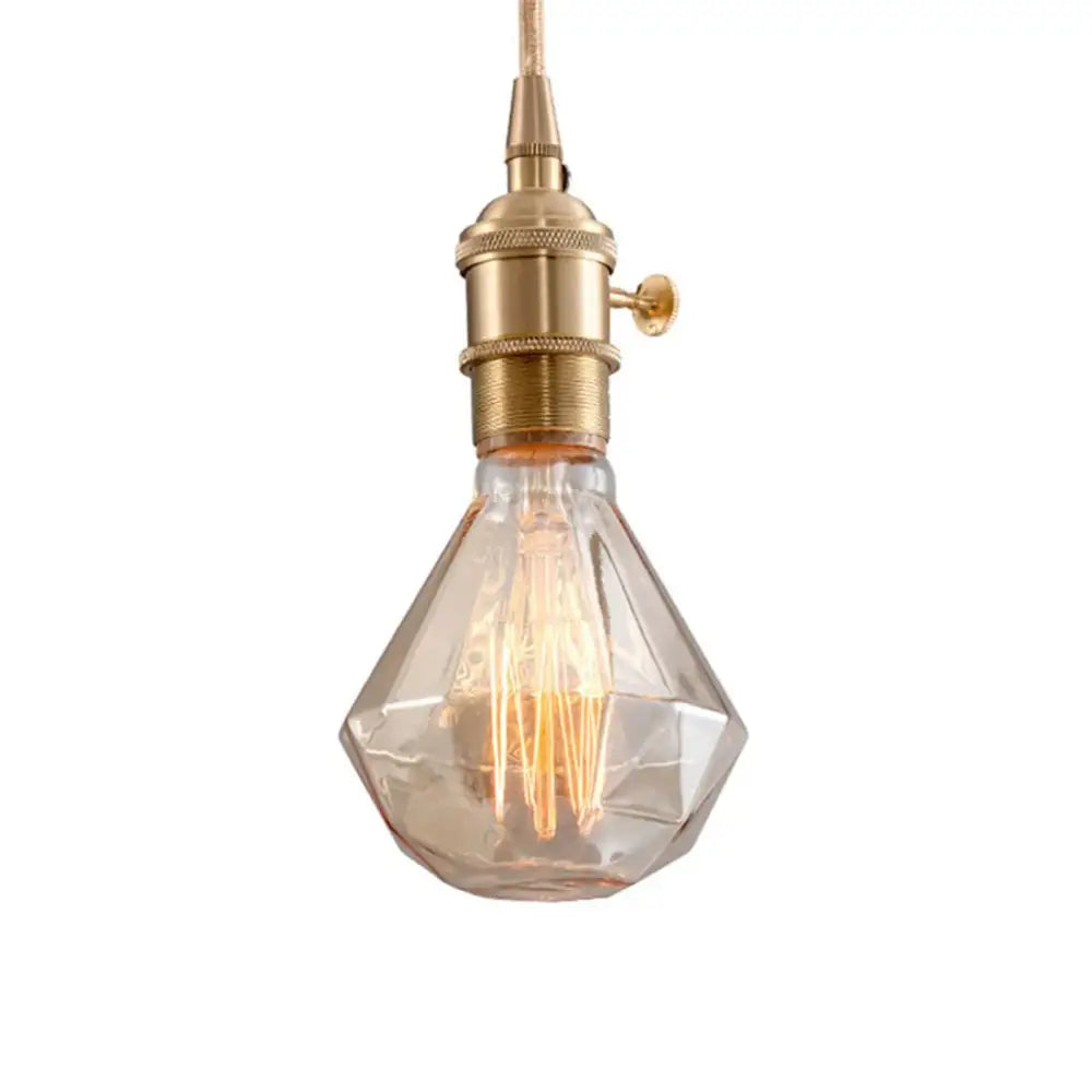 Vintage amber g95 diamond led spiral filament bulb living room light