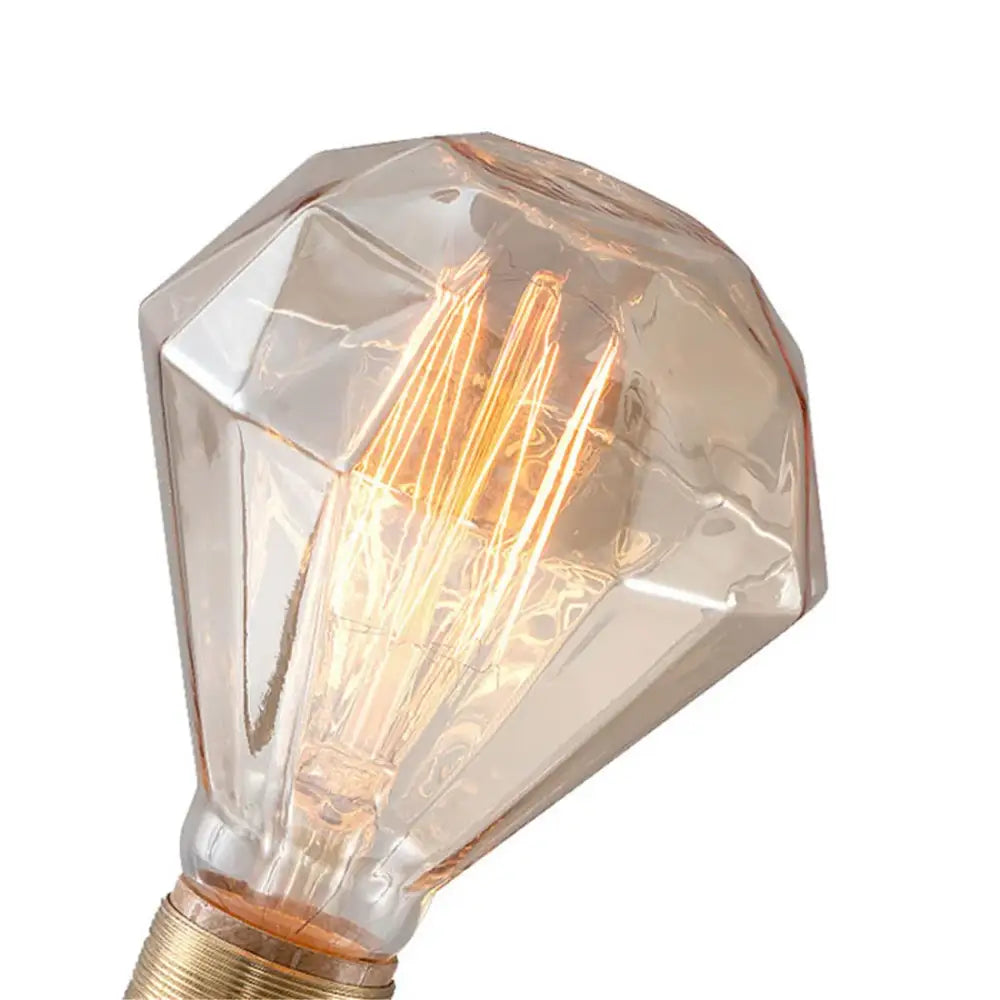 Vintage amber g95 diamond led spiral filament bulb living room light