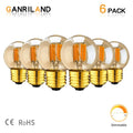 Vintage amber glass g40 3w led bulbs living room filament light