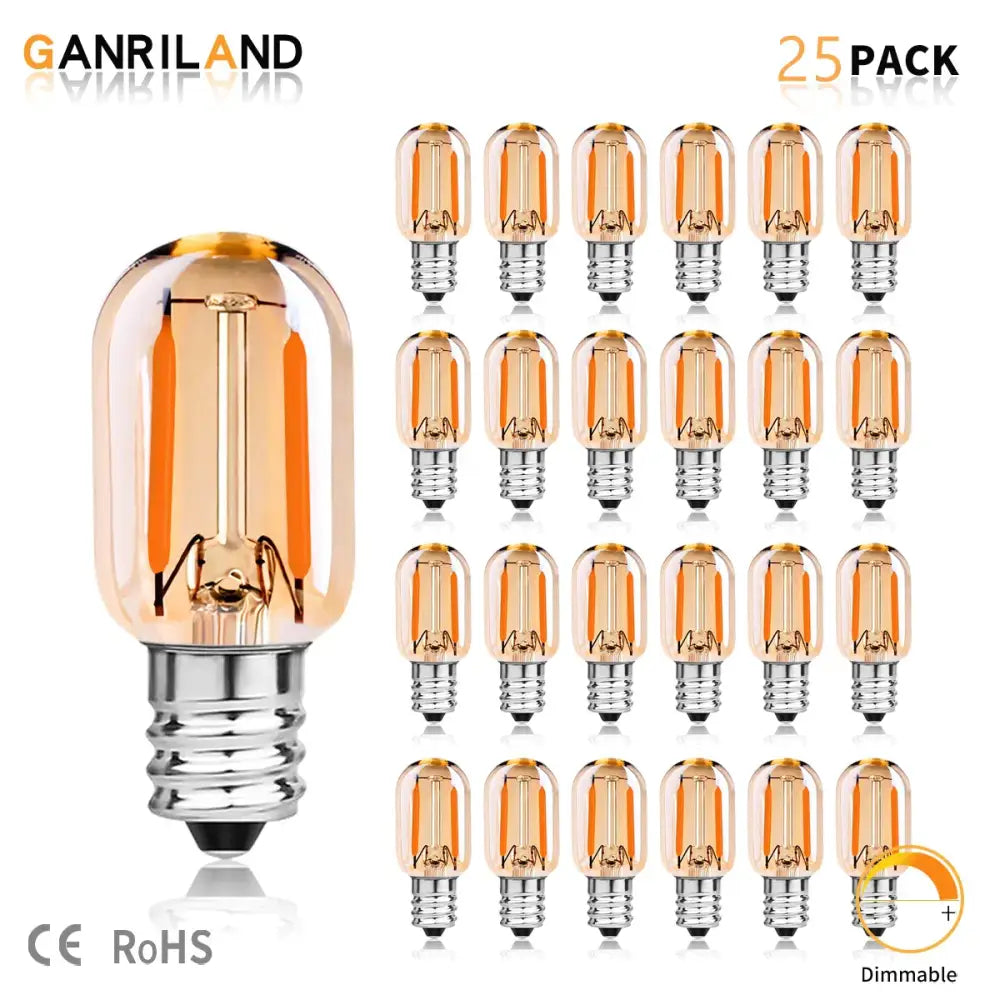 Vintage amber glass led filament bulb bedroom dimmable light
