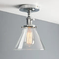 Vintage antique brass funnel glass wall sconce bedroom light