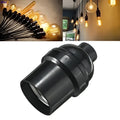 Vintage black and gold e27 bulb holder with pull switch bedroom light