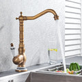 Vintage black brass faucet single handle kitchen sink mixer tap
