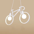 Vintage black iron bicycle chandelier living room pendant light