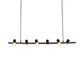 Vintage black & white 6 light island pendant light kitchen metal design