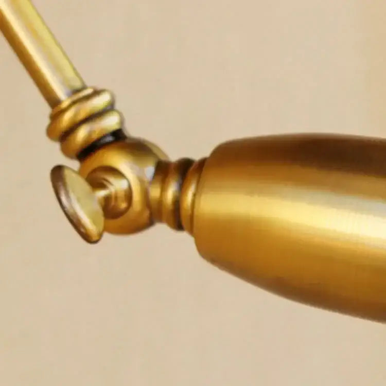 Vintage brass adjustable long arm wall light bedroom sconce