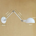 Vintage brass adjustable long arm wall light bedroom sconce