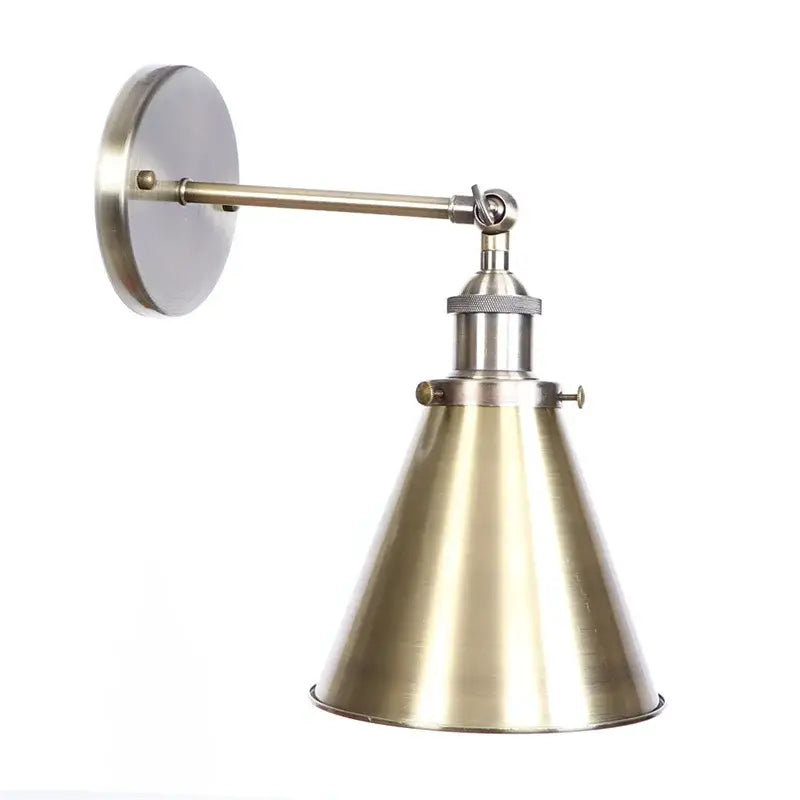 Vintage brass adjustable wall lamp bedroom iron led light