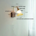 Vintage brass and glass pink led wall sconce bedroom bedside lamp