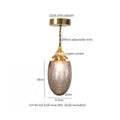 Vintage brass and textured glass led pendant lamp dining room