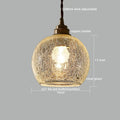 Vintage brass fluted glass led pendant – dining room hanging light