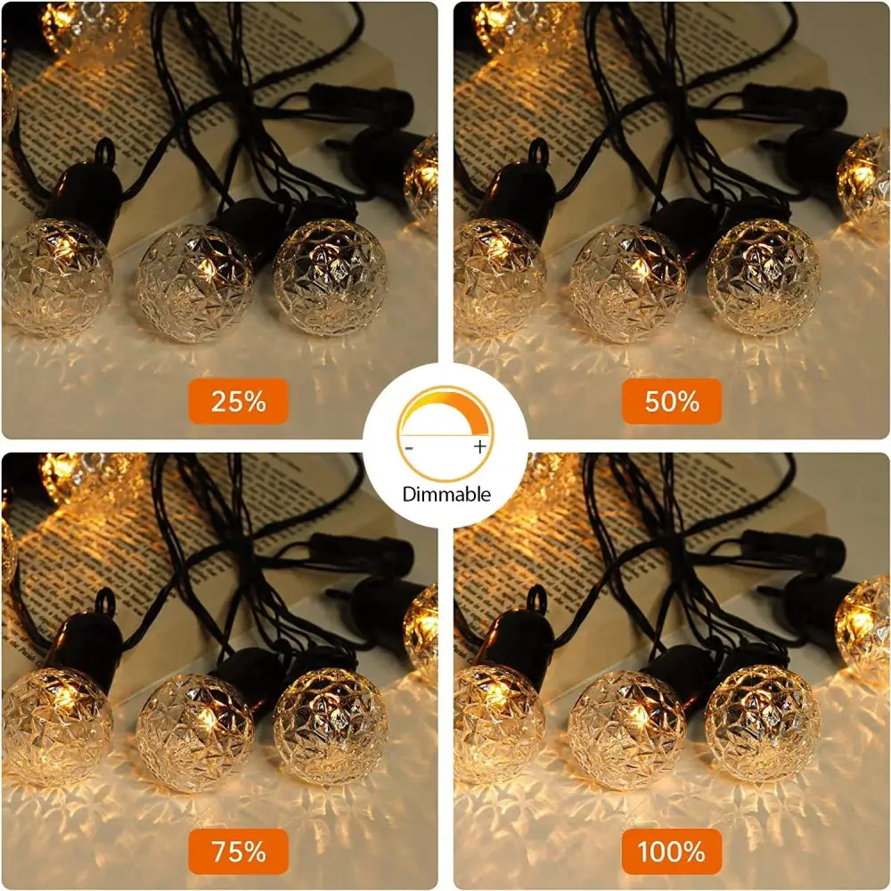 Vintage clear & amber g40 globe led filament bulb bedroom light
