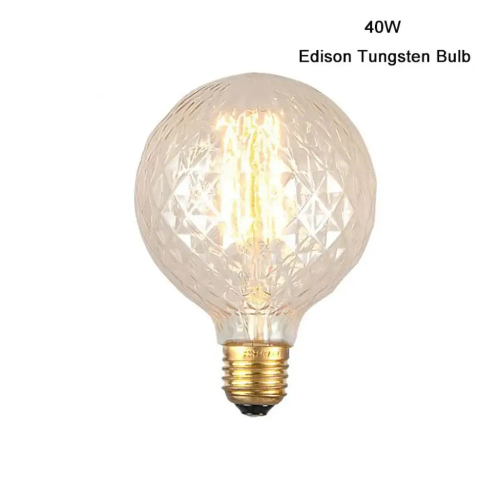 Vintage clear & faceted led globe edison bulb living room light