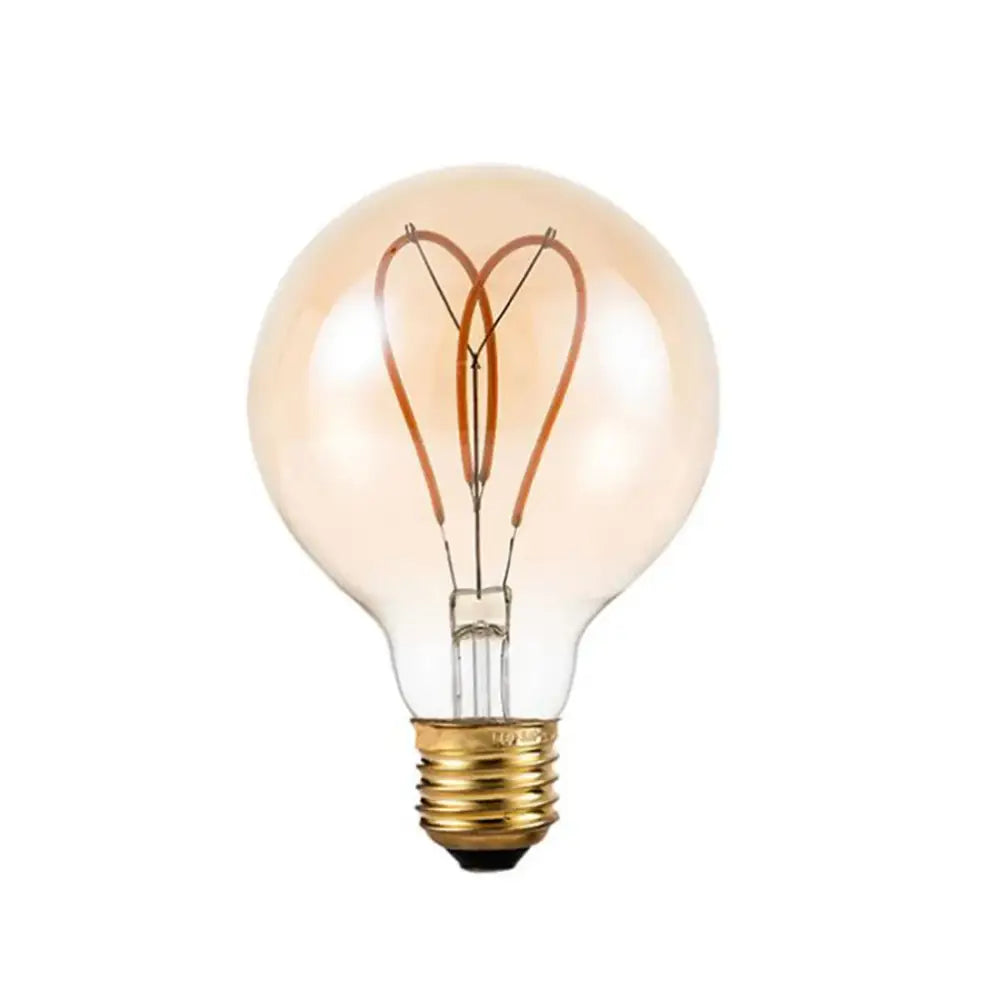 Vintage clear & faceted led globe edison bulb living room light