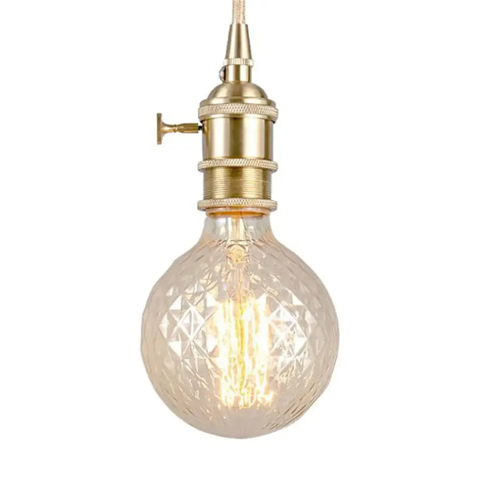 Vintage clear & faceted led globe edison bulb living room light
