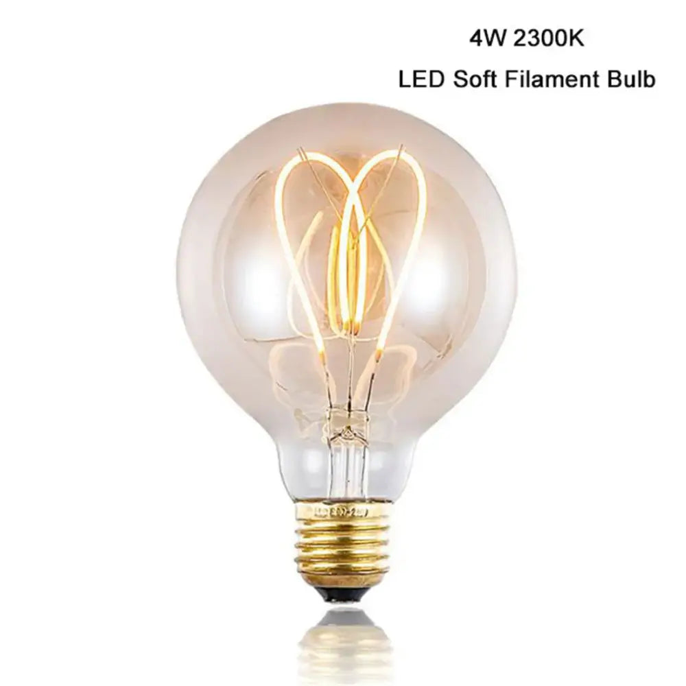 Vintage clear & faceted led globe edison bulb living room light