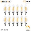 Vintage clear glass led candle bulb dining room 12 pack