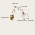 Vintage copper wall sconce with pull chain for bedroom